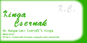 kinga csernak business card